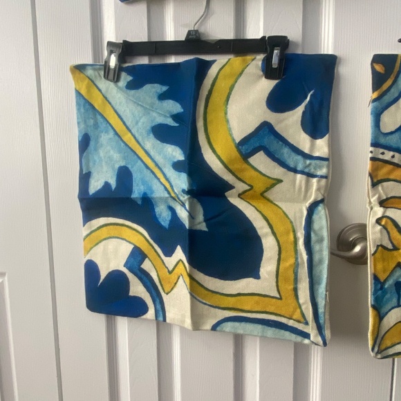 Set of 4 Blue Abstract Art Pattern Polyester Cushion Cover NWOT - MAKE Offer - Picture 5 of 8